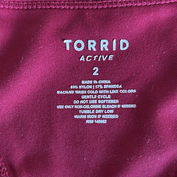 Torrid Low-Impact Wireless Longline Active Sports Bra - Red - Picture 5 of 5